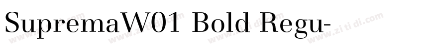 SupremaW01 Bold Regu字体转换